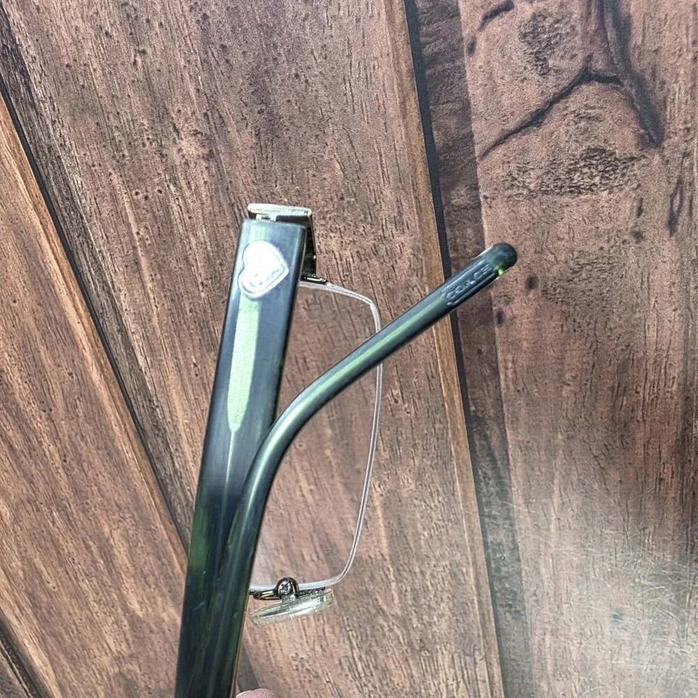 Coach Vera 232 Bottle Green Eyeglasses Semi Rimless Rectangle Heart Logo 135mm‎